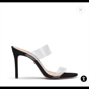 Schutz Ariella Sandal - Black Clear Vinyl - 8.5